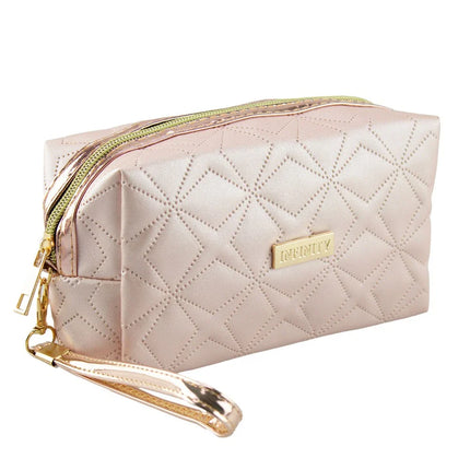 Lulu Grace Pink Star Embossed Cosmetic Bag