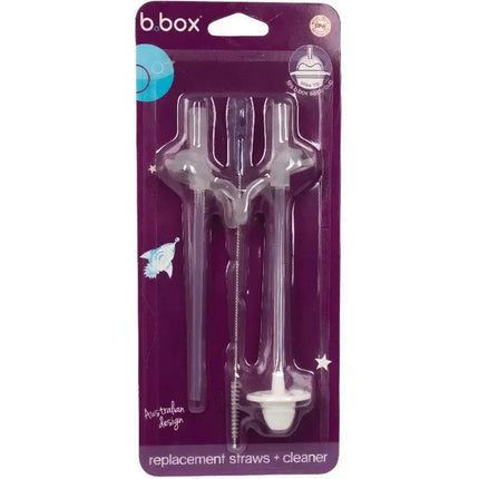 B.box insulated drink bottle replacement straw top - 2 pack