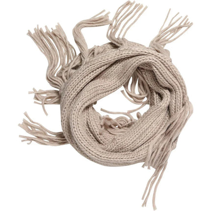 Wicked Sista Kirsty Snood With Tassels Winter Warmer Caramel