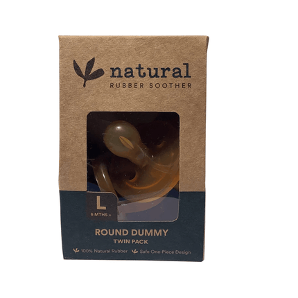 Natural Rubber Soother Round Large 2 Pack - OhYouLuckyDuck.com.au