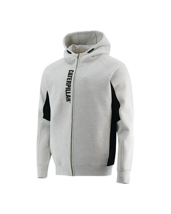 CAT Mens Thompson Full Zip Hoodie Light Heather Grey