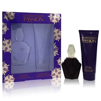 Elizabeth Taylor Passion 2 Piece Gift Set With 75ML Spray And 200ML Lotion