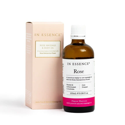 In Essence Rose Massage + Body Oil - OhYouLuckyDuck.com.au
