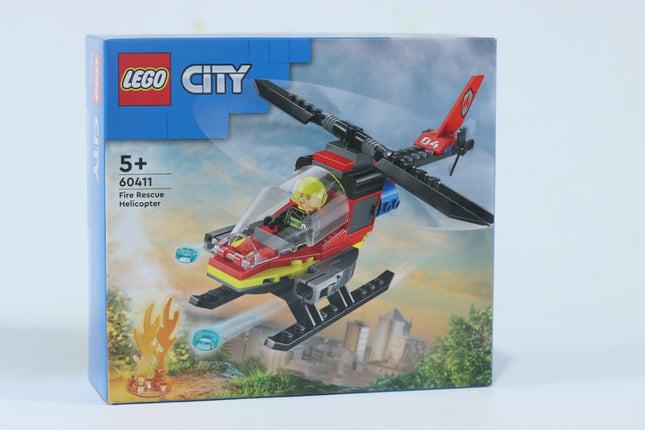 Lego City Fire Rescue Helicopter 60411 Building Toy Playset for Kids 120G