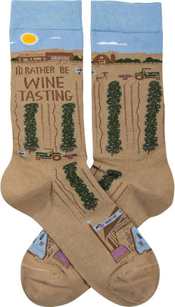 Sock Society Wine Time Novelty Crew Socks