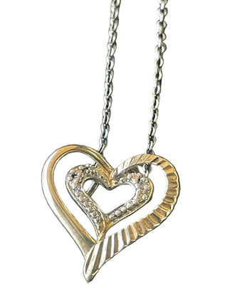 Sterling Silver Ross Simons Double Heart Necklace