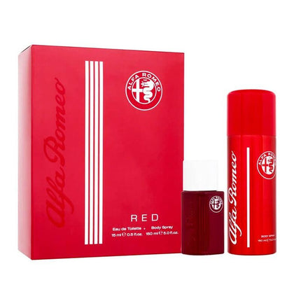 Alfa Romeo Red 2 Piece Gift Set for Men with Eau de Toilette 15ml