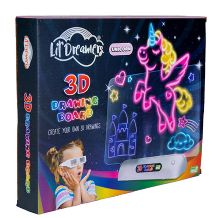 Lil Dreamers Illuminate 3D Draw Board Art Set - Unicorn