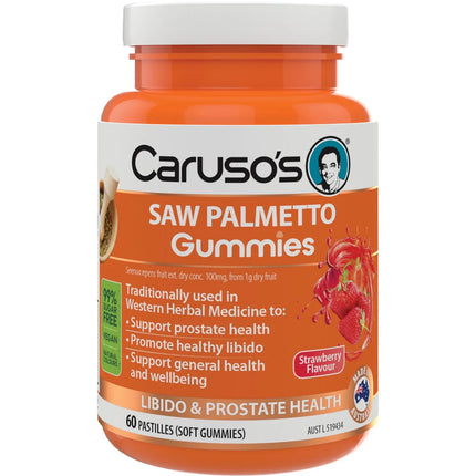 Caruso's Saw Palmetto Gummies for Prostate Health Support 60 Pastilles
