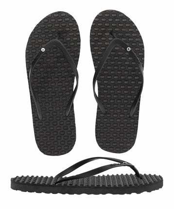 Souls Comfort Massage Thongs Black Out for Ladies Size M8 L10