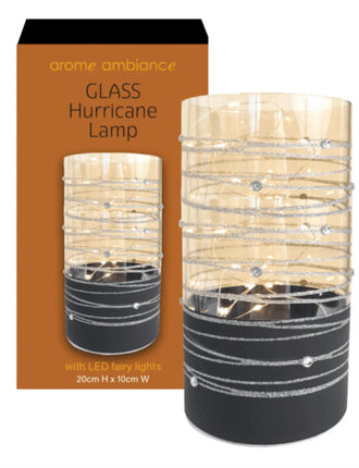 Arome Ambiance Glass Hurricane Lamp Medium 20cm