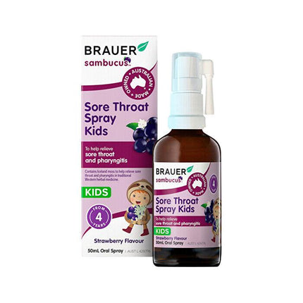 Brauer Sore Throat Spray Kids 50ml - OhYouLuckyDuck.com.au