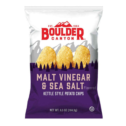 Boulder Canyon Salt and Malt Vinegar Kettle Cooked Potato Chips 142G