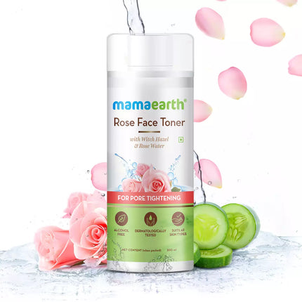 Mamaearth Rose Water Face Toner Witch Hazel & Rose Water Pore Tightening 200ml