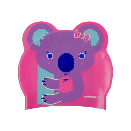 Speedo Junior Printed Character Swim Cap Koala
