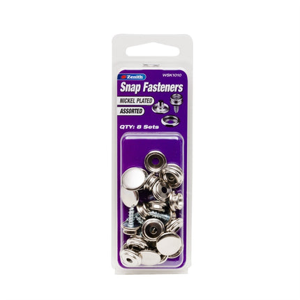 Zenith Fastener Snap Screw Nickel Plated 8 Pack