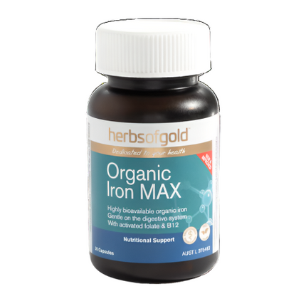 Herbs Of Gold Organic Iron Max 30 Capsules