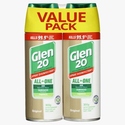 Glen 20 Spray Disinfectant All-In-One Original Value Pack 2x300g