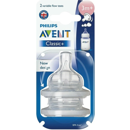 Avent Teat Silicon Variable Flow 2Pack