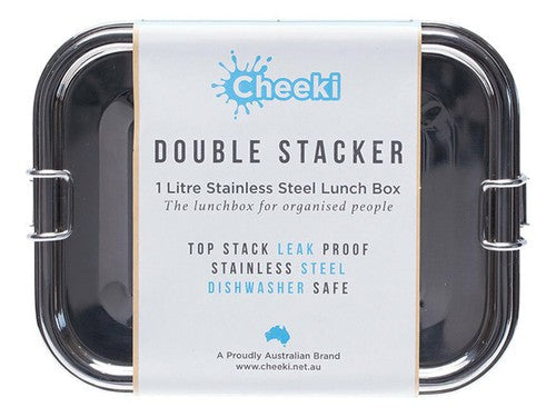 Cheeki Double Stack Stainless Steel Lunch Box 1.0L