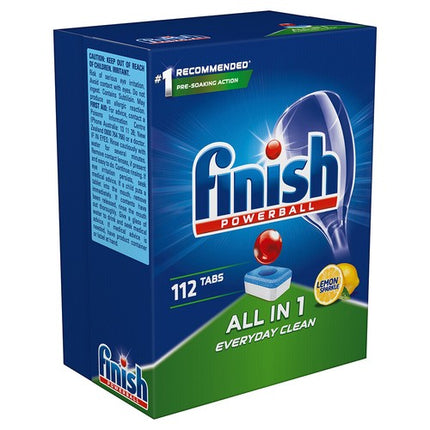 Finish Pk112 Dishwahing Tablets All In 1 Everyday Clean Lemon Sparkle