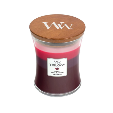 Woodwick Medium Trilogy Candle Sun Ripened Berries