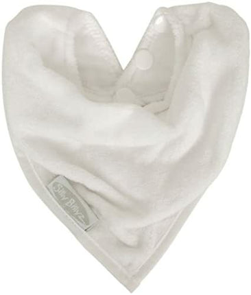 Silly Billyz Bandana Bib for Teething Babies White