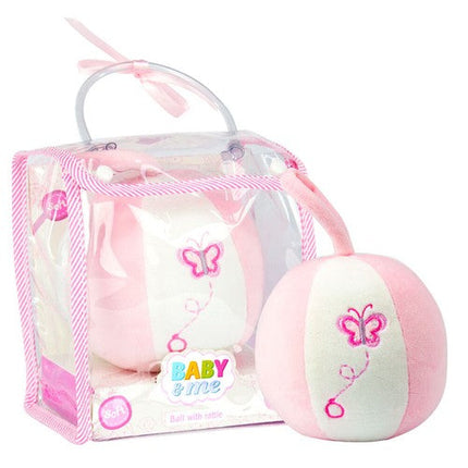 Baby & Me Soft Ball with Rattle Newborn Baby Gift Bag Set Pink