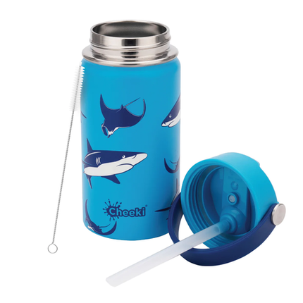 Cheeki Kids Sharks Insulated Stainless Steel Water Bottle 400ML