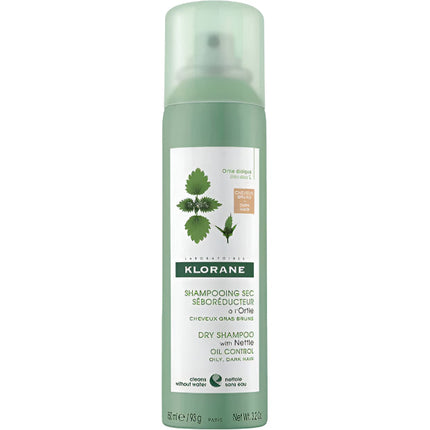 Klorane Dry Shampoo with Nettle Oil Control for Brown/Dark Hair 150ML