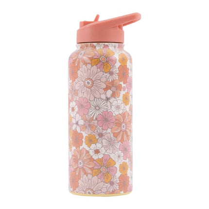 Splosh Sip Insulated Drink Bottle Retro Flower 950ML