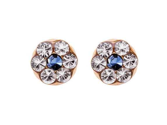 Studex Daisy Crystal Sapphire Gold Hang Sell Sl6049Y