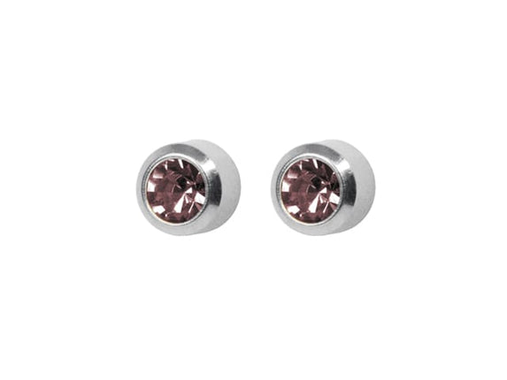 Adnohr Art Mini June Birthstone Heart Stud Earrings