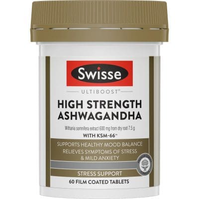 Swisse Ultiboost High Strength Ashwagandha Tablets 60 Count