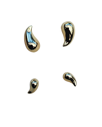Sterling Silver Teardrop Gold Earrings
