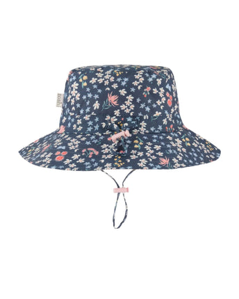 Toshi Acacia Kids Sunhat with Chin Strap and Upf 50 Plus Sun Protection Mid Blue Large