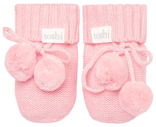 Toshi Baby Booties Pearl Classic Cable Knit Cotton Size 000