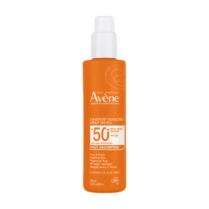 Avene Sunsitive Sunscreen Spray SPF50+ 200mL