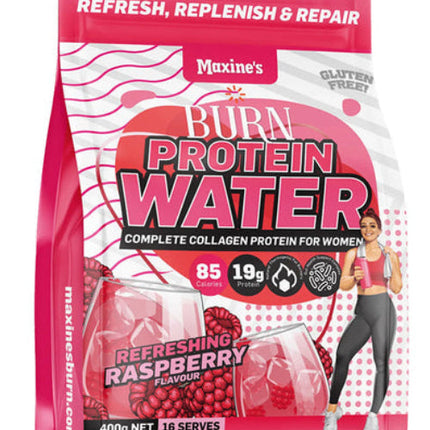 Maxine's Burn Protein Water Refreshing Raspberry 400G