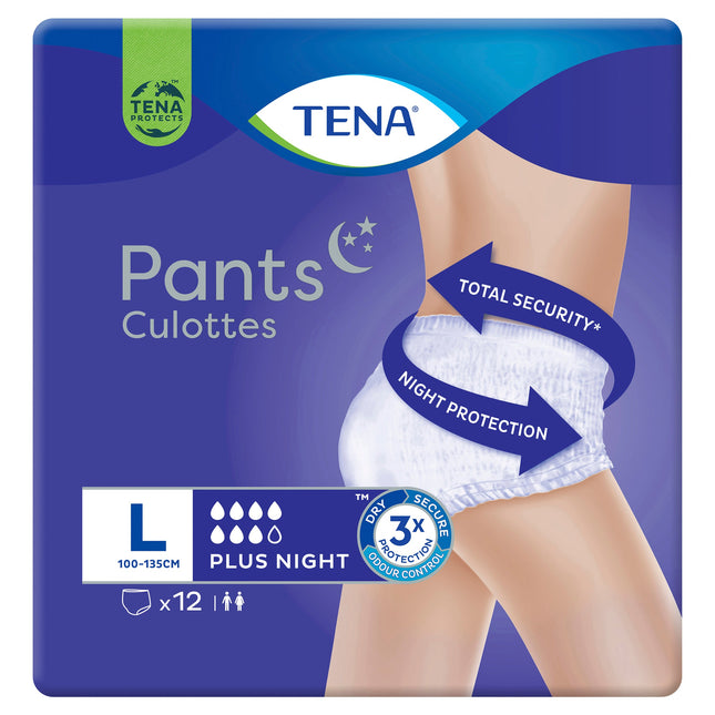 Tena Pants Plus Night Large 12 Pack