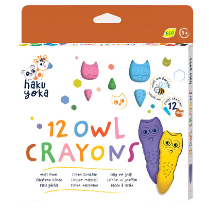 Haku Yoka 12 Owl Crayons