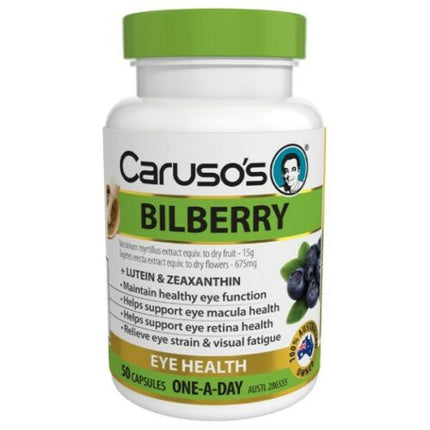 Caruso's Bilberry 15000 50 Capsules - OhYouLuckyDuck.com.au