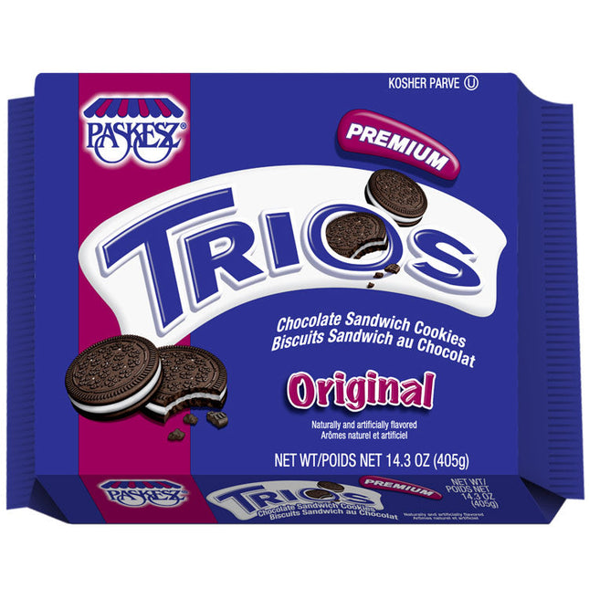 Paskesz Trios Premium Original Chocolate Covered Wafers 435G
