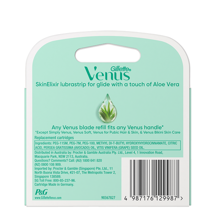 Gillette Venus ComfortGlide Sensitive Womens Razor with 2 Blade Refills