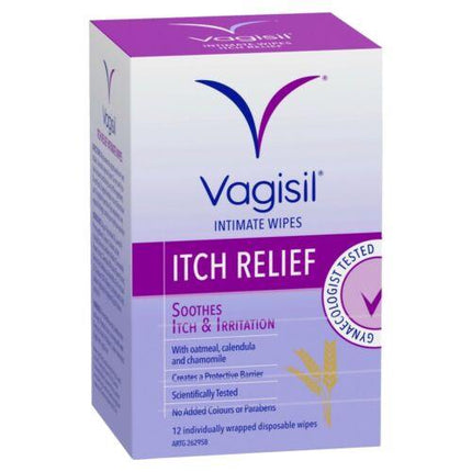 Vagisil Anti-Itch Medicated Wipes 12 pack - OhYouLuckyDuck.com.au