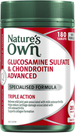 Natures Own Glucosamine Sulfate & Chondroitin Advanced 180 Tablets - OhYouLuckyDuck.com.au