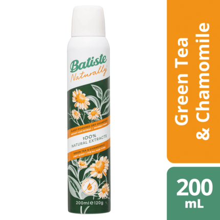Batiste Naturally Green Tea & Cham Dry Shampoo 200ml - OhYouLuckyDuck.com.au