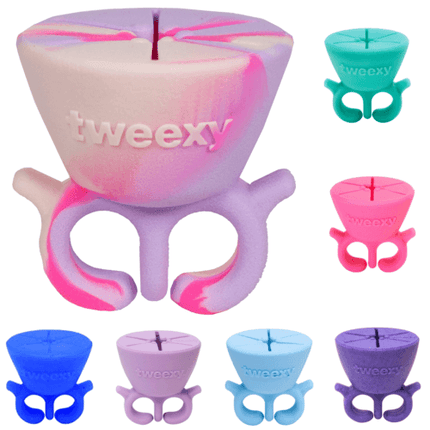 Tweexy Nail Polish Bottle Holder Washable Wearable Ring Silicone Assorted - OhYouLuckyDuck.com.au