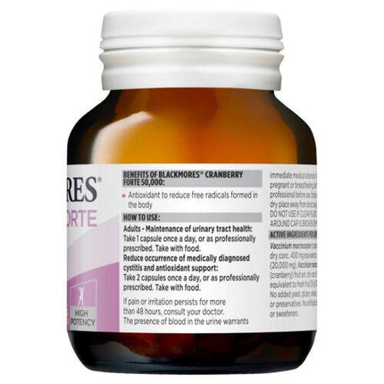 Blackmores Cranberry Forte 50000 30 Capsules - OhYouLuckyDuck.com.au