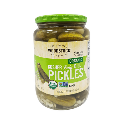 Woodstock Pickles Bite Size Organic 710ML